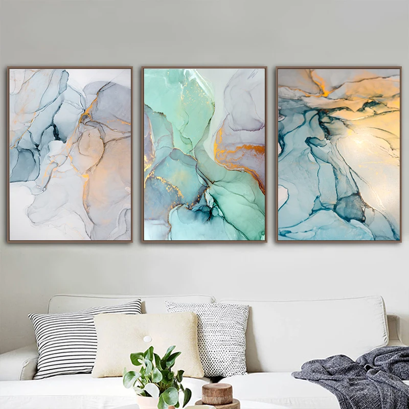 Alcohol Ink Set - 3pcs/set Teal Blue Gold Alcohol Ink