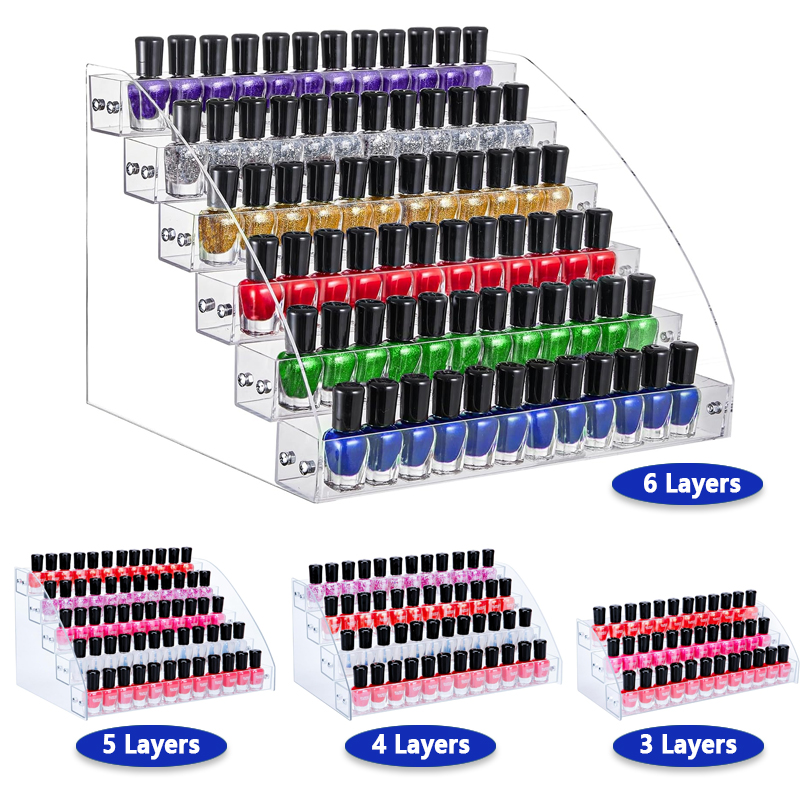Acrylic Pour Paint - Acrylic Nail Polish Organizer Rack 3-6