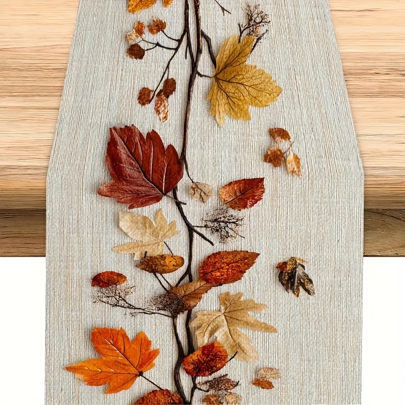 Art Craft Using Leaves - 1 Autumn Fallen Leaf Themed Table