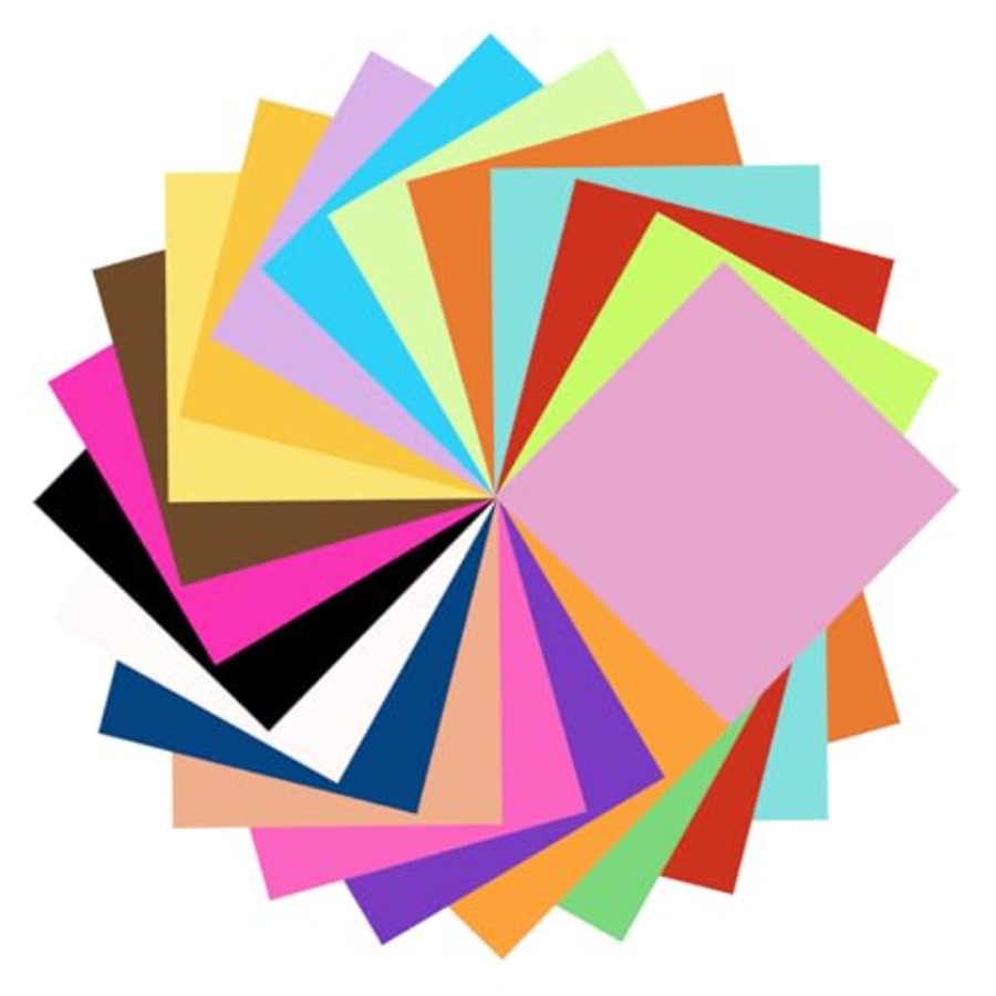 Art Craft With Paper - Origami Paper, 20 Colors Origami Paper