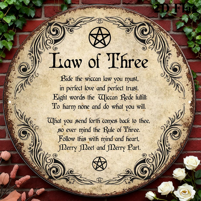 Art & Craft Paper Ideas - CIFBUY Vintage Wicca Triple Goddess Aluminum