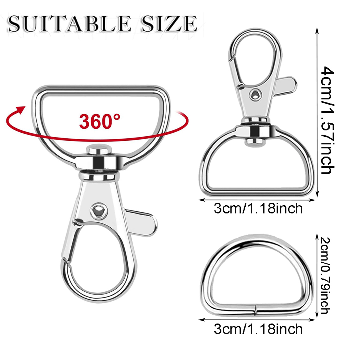 10/20 Set Large D Clip Swivel  - Art Craft Bag review and price