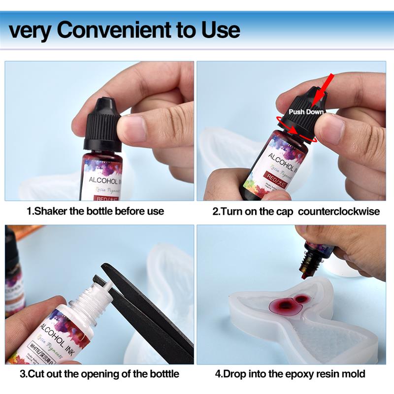 24 Color/Set 10ml  Resin Pigme - Alcohol Ink Set review and price
