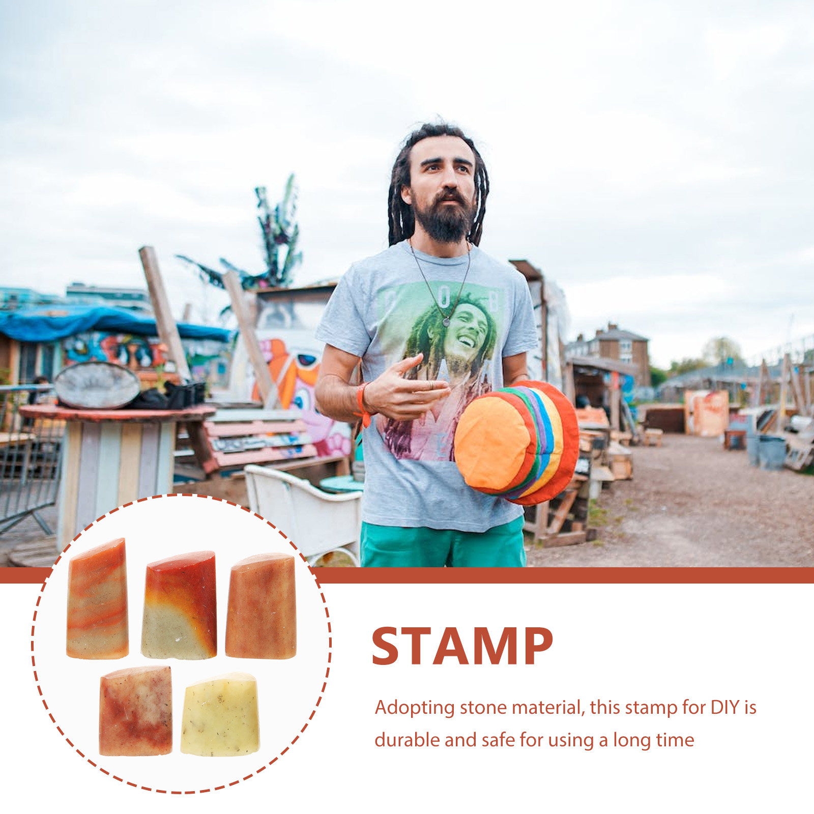 5Pcs Safe Blank Stone Stamp fo - Art Craft Names review and price