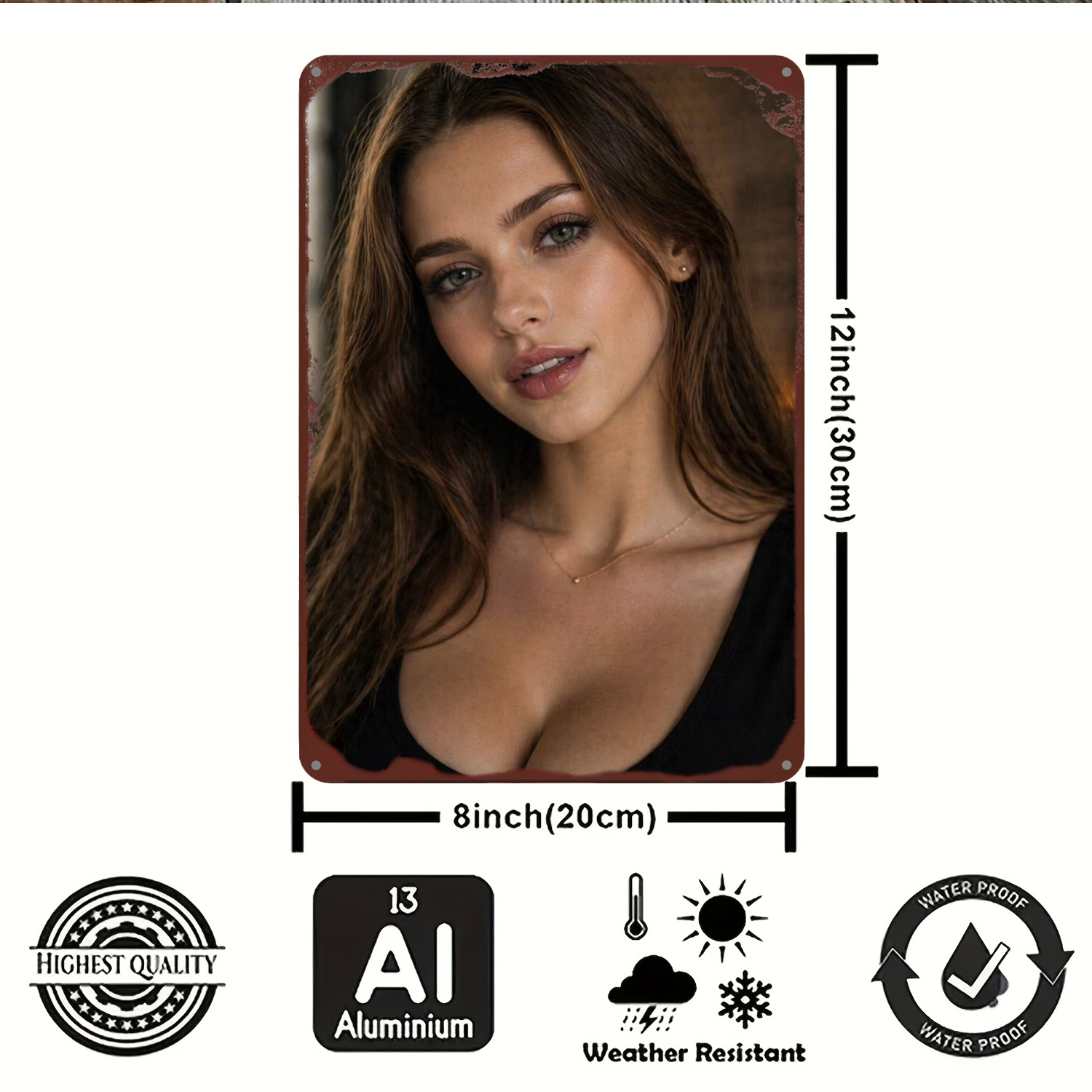 2D Retro Metal Sign, Modern Fe - Art Craft Club review and price