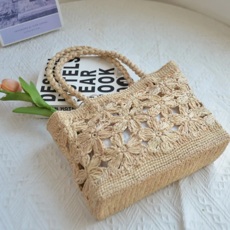 Bohemian Flower Straw Bag Tote - Art Craft Items review and price