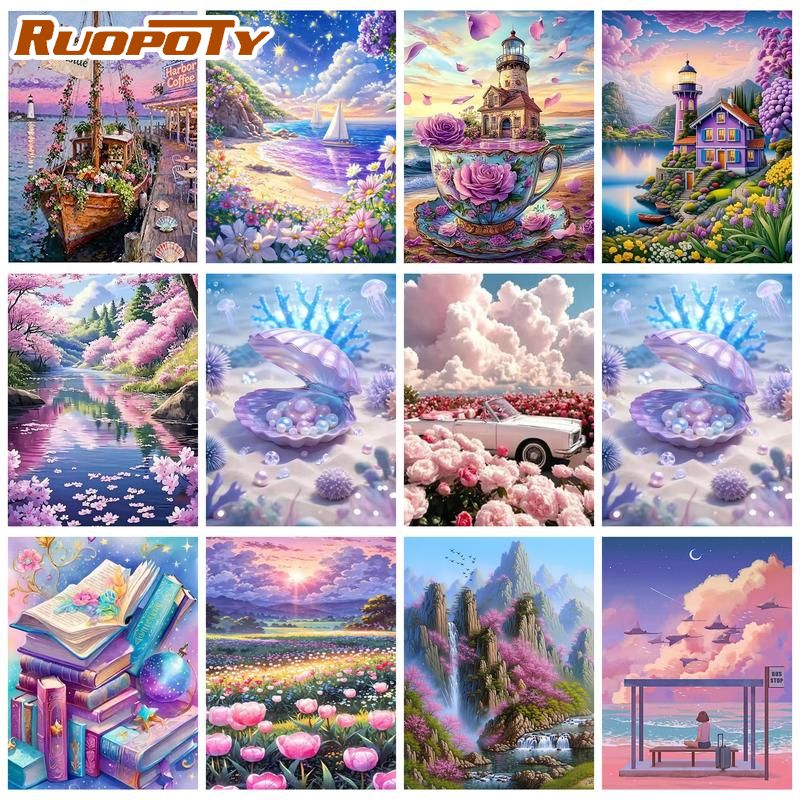 RUOPOTY Port Painting By Numbe - Art Craft Decoration Ideas review and price