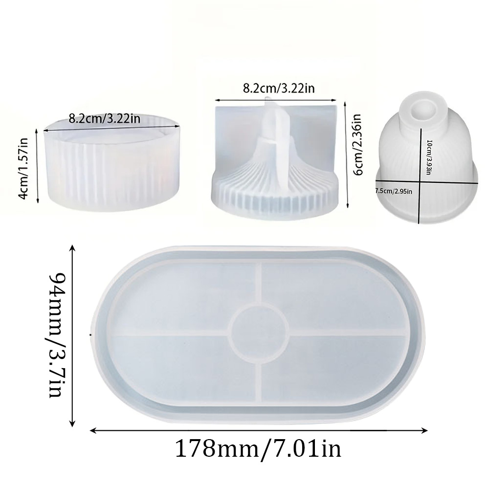 4pcs Silicone Molds Oval Tray  - Art Craft Website review and price