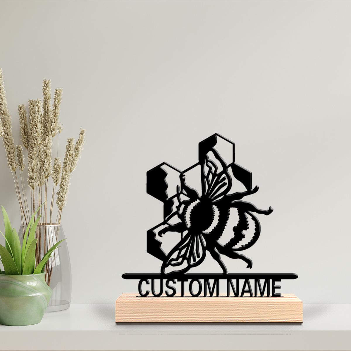 1pc Simple bee Custom Name Met - Art Craft Names review and price