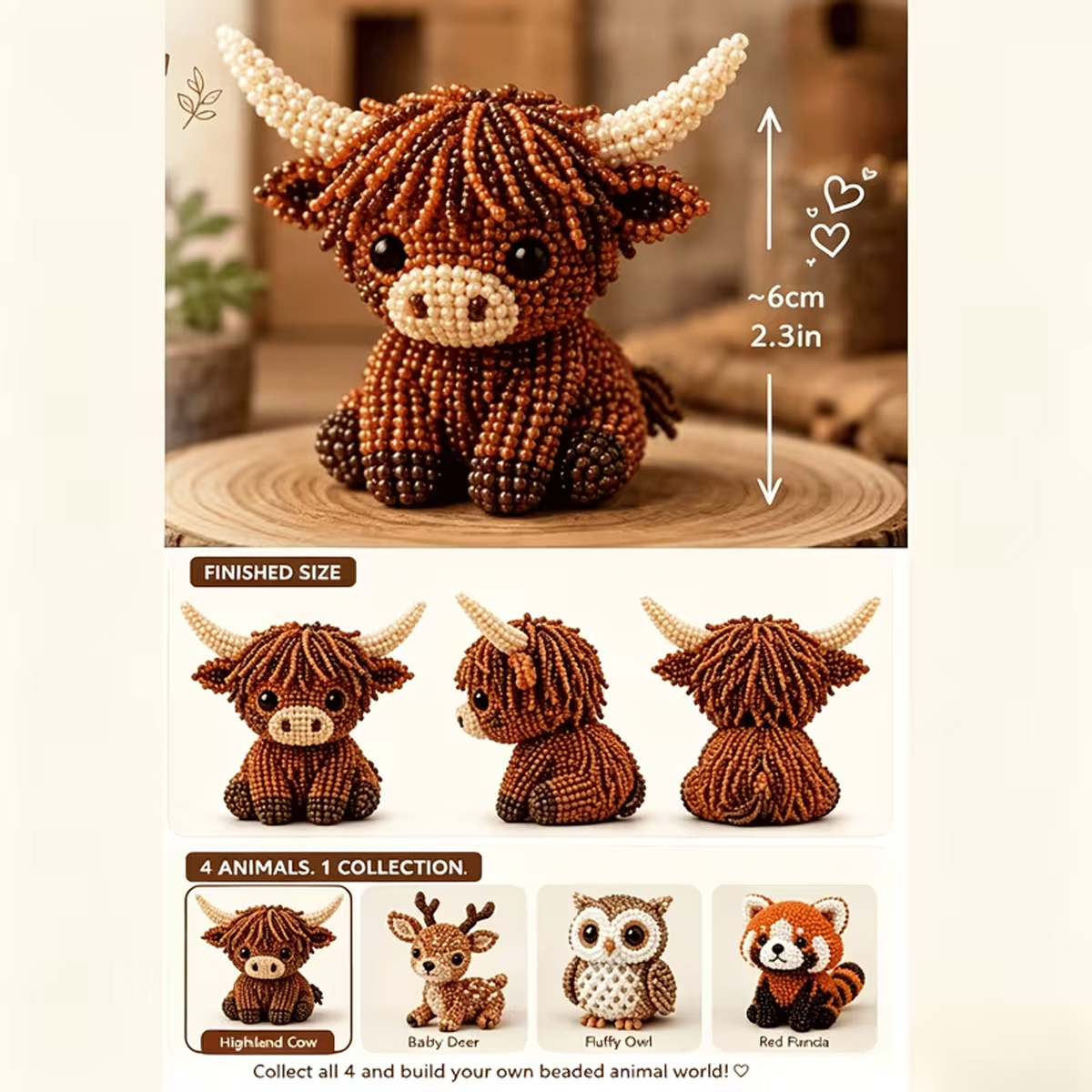 Mini 3D Beaded Animal DIY Kit, - Art Craft Website review and price