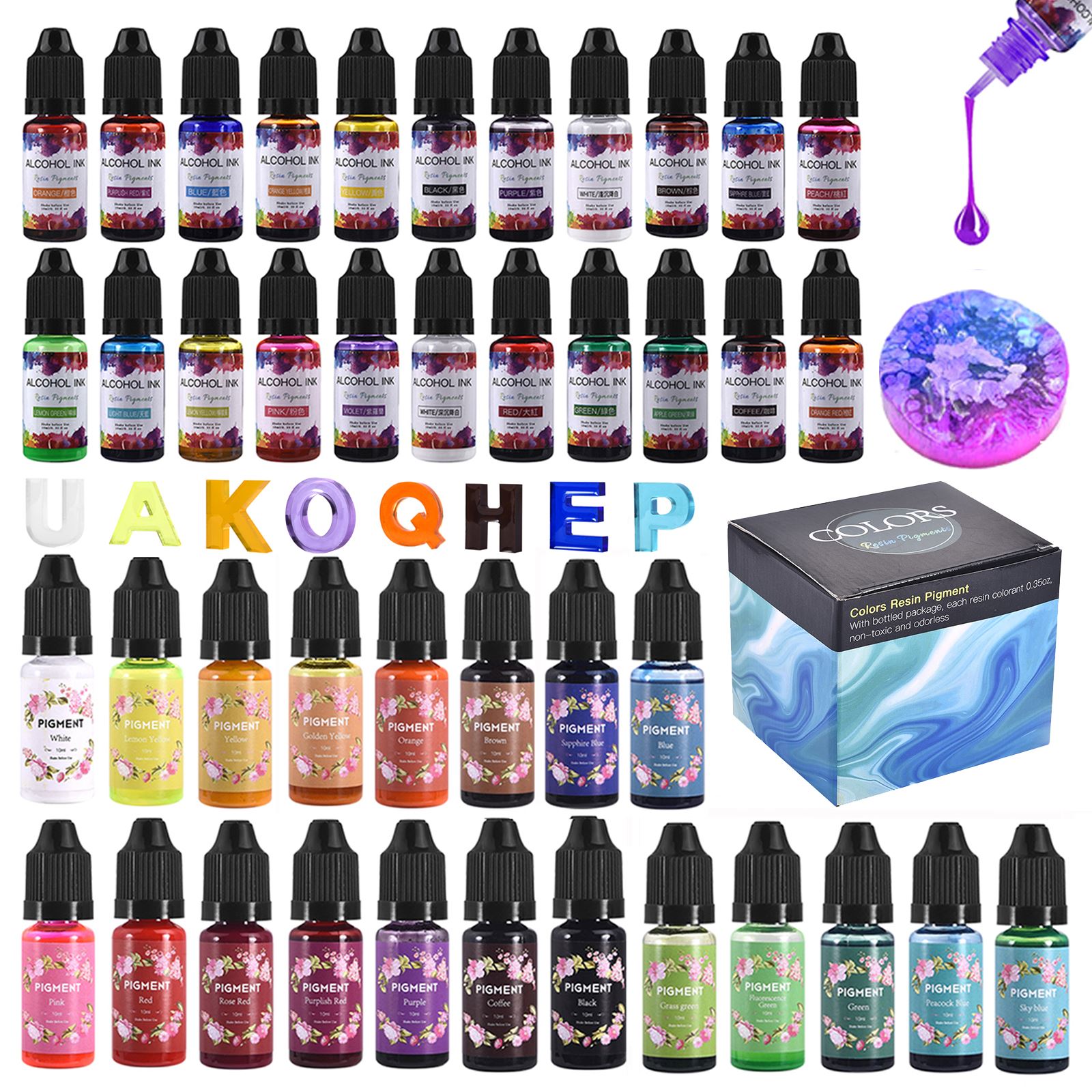 1 Set Resin Pigment Kit Art In - Alcohol Ink Set review and price