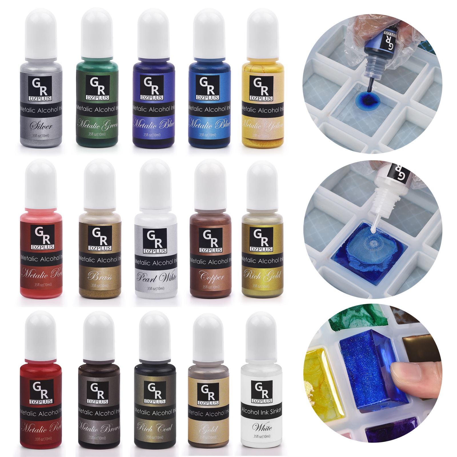 1 Set Resin Pigment Kit Art In - Alcohol Ink Set review and price