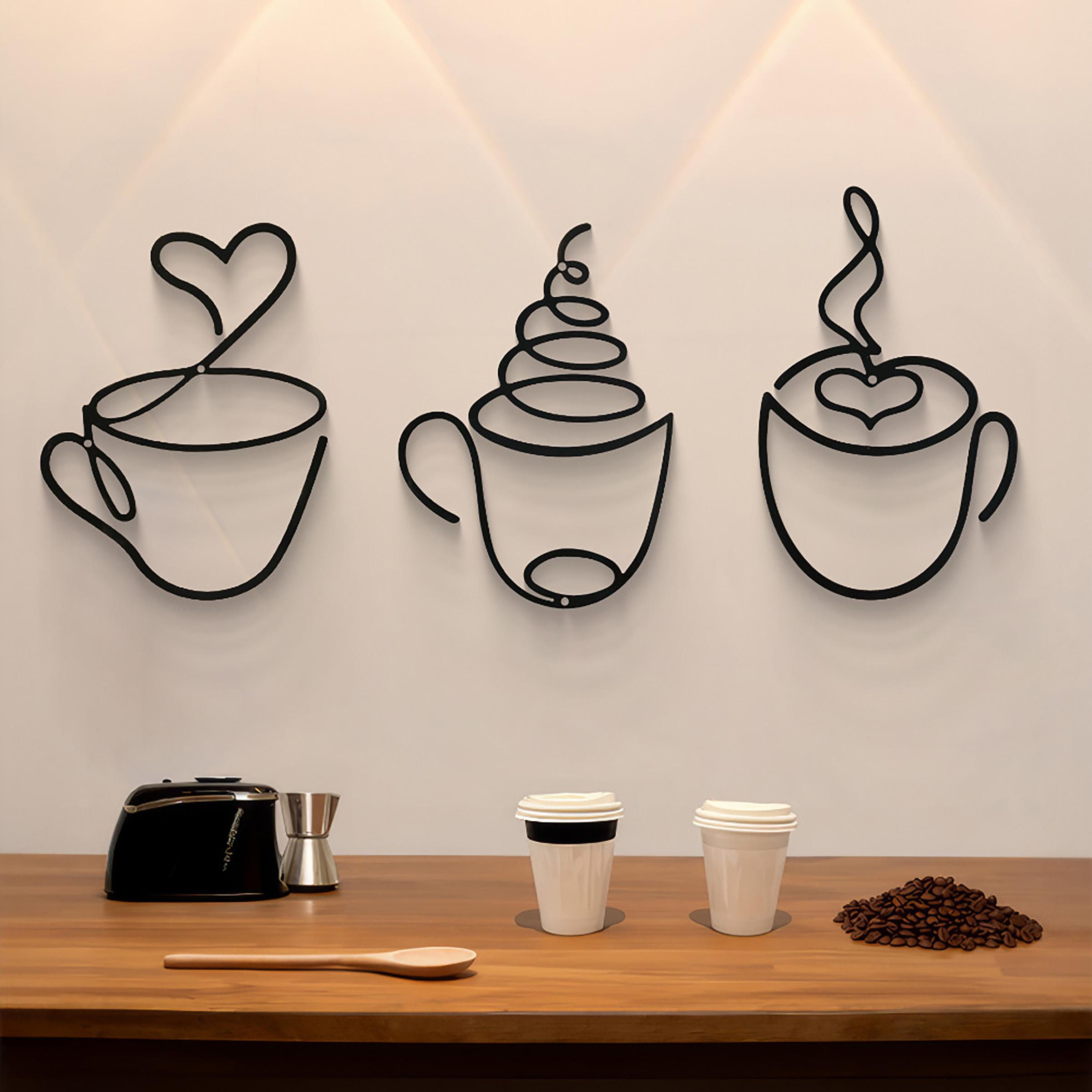 3-Piece Creative Coffee Wall H - Art Craft Website review and price